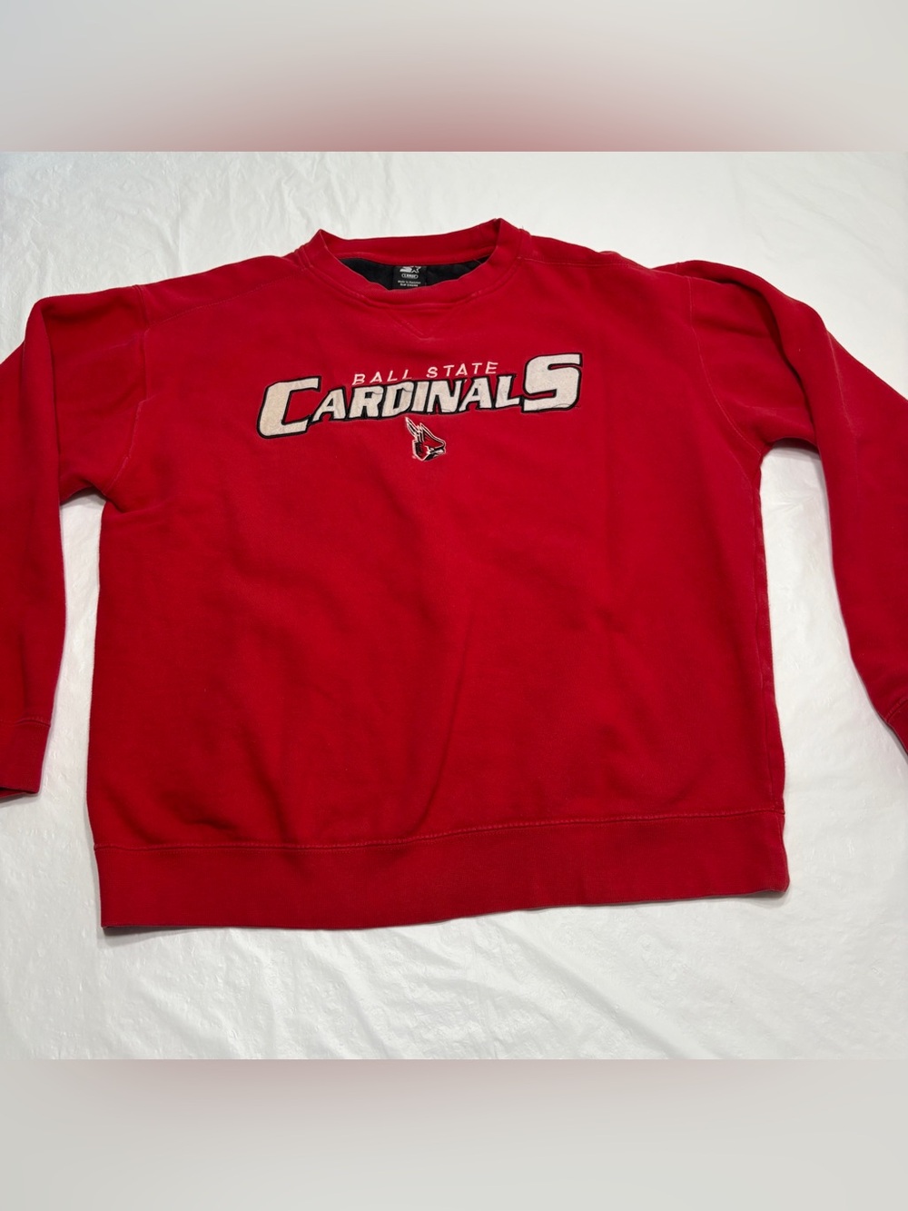 Starter Ball State Cardinals Pullover Crewneck Sweatshirt Men’s Large